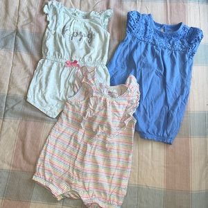 Baby Girls Summer Romper Bundle 6 months
